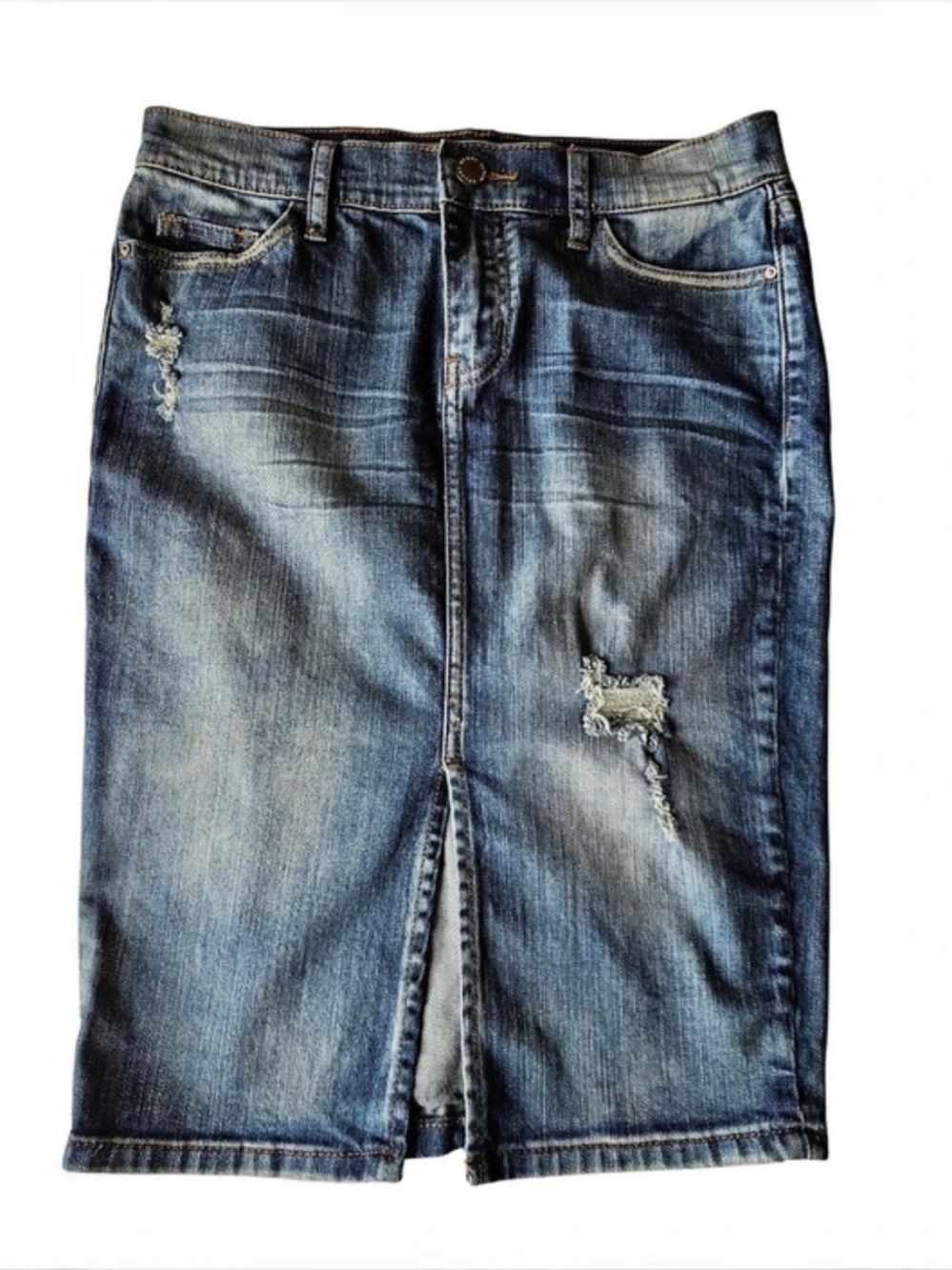 Velvet Heart Distressed Blue Denim Shorts | Size 25 | 99% Cotton
